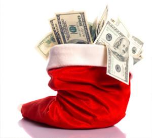 Christmas Stocking Full Of Money